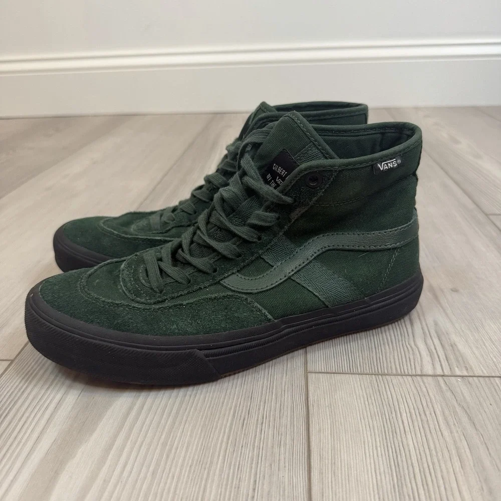 Vans Gilbert‎ Crockett Pro Shoes Men 7 / Women's 8.5 US Hunter Green High Top